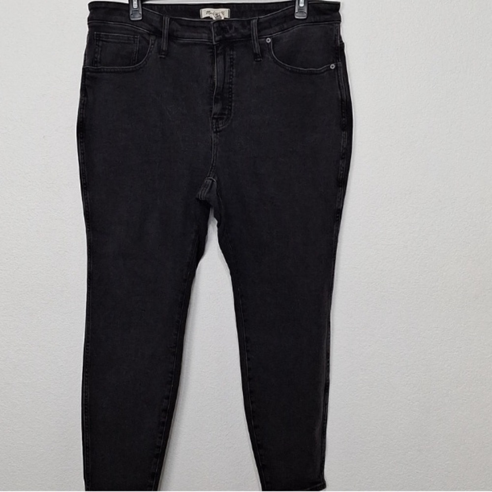 Madewell Black Wash Casual Streetwear High Rise Skinny Denim Jeans Plus Size 20